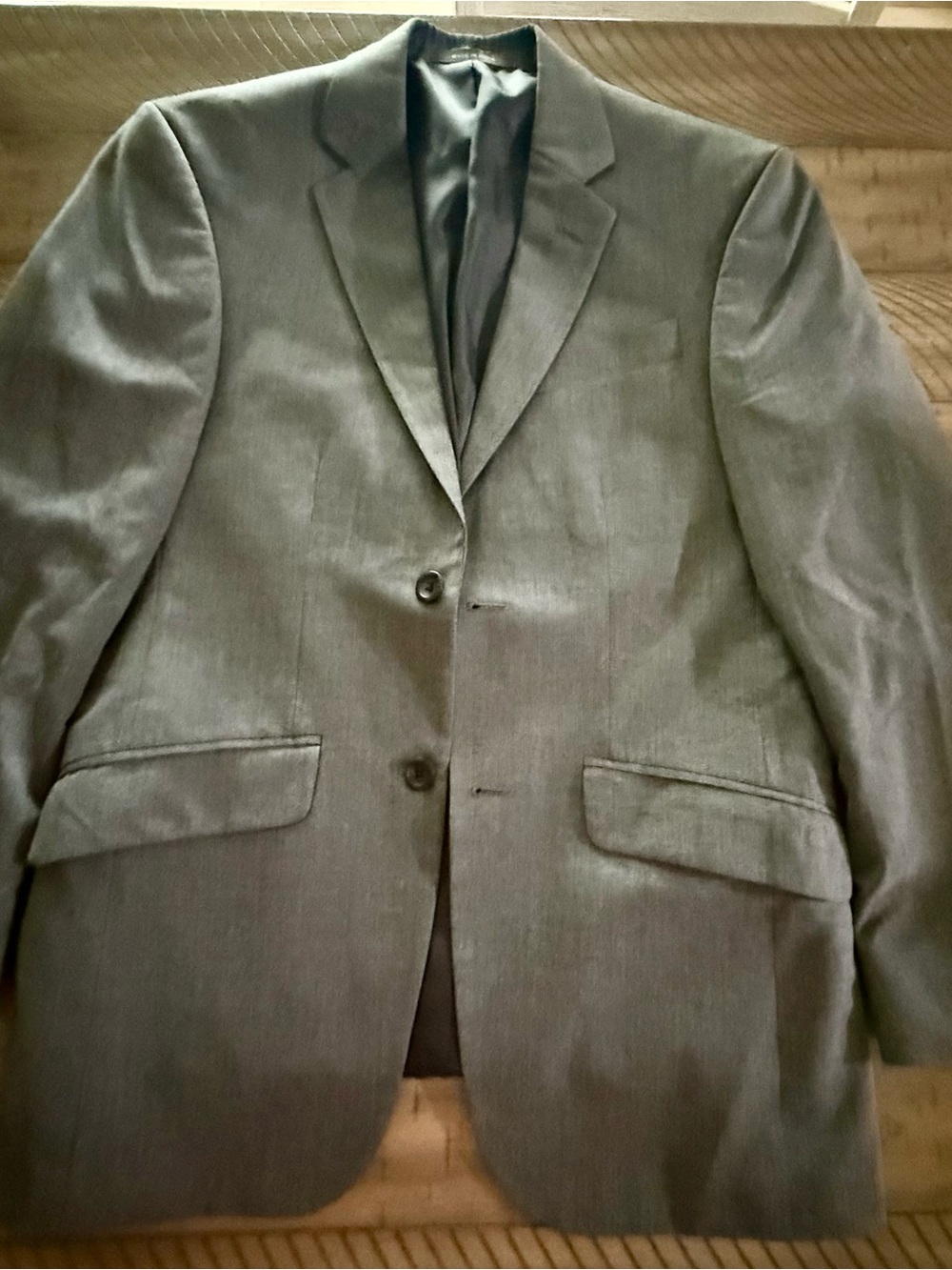 Kenneth Cole Men's Gray Two-Button Suit Jacket